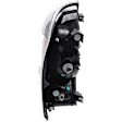 Passenger Side Tail Light, with Bulb, Halogen, Clear and Red Lens, Black Interior, CAPA CERTIFIED