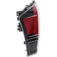 Driver Side Tail Light, with Bulb, Halogen, Clear and Red Lens, Black Interior, CAPA CERTIFIED