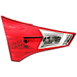 Driver Side, Inner Tail Light, with Bulb, Halogen, Clear and Red Lens