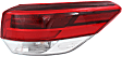 Passenger Side, Outer Tail Light, with Bulb, LED, Clear and Red Lens