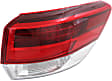 Passenger Side, Outer Tail Light, with Bulb, LED, Clear and Red Lens