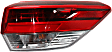 Passenger Side, Outer Tail Light, with Bulb, LED, Clear and Red Lens, CAPA CERTIFIED
