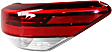 Passenger Side, Outer Tail Light, with Bulb, LED, Clear and Red Lens, CAPA CERTIFIED