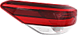 Driver Side, Outer Tail Light, with Bulb, LED, Clear and Red Lens