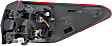 Driver Side, Outer Tail Light, with Bulb, LED, Clear and Red Lens