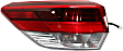Driver Side, Outer Tail Light, with Bulb, LED, Clear and Red Lens, CAPA CERTIFIED