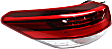 Driver Side, Outer Tail Light, with Bulb, LED, Clear and Red Lens, CAPA CERTIFIED