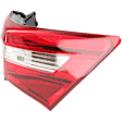 Passenger Side, Outer Tail Light, with Bulb, Halogen, Clear and Red Lens