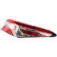 Passenger Side, Outer Tail Light, with Bulb, Halogen, Red Lens