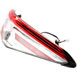Passenger Side, Outer Tail Light, with Bulb, Halogen, Red Lens