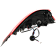 Passenger Side, Outer Tail Light, with Bulb, Halogen, Red Lens