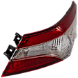 Passenger Side, Outer Tail Light, without Bulb, Halogen, Red Lens, SE Model, CAPA Certified