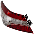 Driver Side, Outer Tail Light, without Bulb, Halogen, Red Lens, SE Model, CAPA Certified