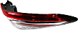 Passenger Side, Outer Tail Light, without Bulb, Halogen, Red Lens, LE Model, CAPA Certified