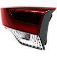Passenger Side, Inner Tail Light, with Bulb, Halogen, Clear and Red Lens
