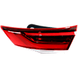 Passenger Side, Inner Tail Light, with Bulb, Halogen, Clear and Red Lens