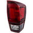 Passenger Side Tail Light, with Bulb, Halogen, Clear and Red Lens