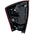 Passenger Side Tail Light, with Bulb, Halogen, Clear and Red Lens