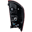 Driver Side Tail Light, with Bulb, Halogen, Clear and Red Lens