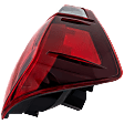 Driver Side Tail Light, with Bulb, Halogen, Clear and Red Lens