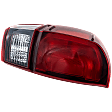 Driver Side Tail Light, with Bulb, Halogen, Clear and Red Lens