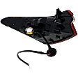 Passenger Side, Outer Tail Light, with Bulb, Halogen, Clear and Red Lens, XSE Model