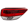 Passenger Side, Outer Tail Light, with Bulb, LED, Clear and Red Lens