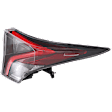 Passenger Side, Outer Tail Light, without Bulb, Halogen, Clear and Red Lens, 4 Cyl., 1.8L Engine