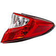 Passenger Side, Outer Tail Light, without Bulb, Halogen, Clear and Red Lens, 4 Cyl., 2.0L Engine
