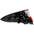 Passenger Side, Outer Tail Light, without Bulb, Halogen, Clear and Red Lens, 4 Cyl., 2.0L Engine