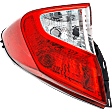 Driver Side, Outer Tail Light, without Bulb, Halogen, Clear and Red Lens, 4 Cyl., 2.0L Engine