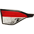 Driver Side, Inner Tail Light, without Bulb, Halogen, Clear and Red Lens, CAPA CERTIFIED