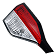 Driver Side, Inner Tail Light, without Bulb, Halogen, Clear and Red Lens, CAPA CERTIFIED