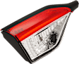 Driver Side, Inner Tail Light, with Bulb, Halogen, Clear and Red Lens