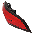 Passenger Side, Outer Tail Light, without Bulb, Halogen, Clear and Red Lens, CAPA Certified
