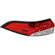 Driver Side, Outer Tail Light, without Bulb, Halogen, Clear and Red Lens, CAPA Certified