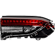 Driver Side, Inner Tail Light, with Bulb, Halogen/LED Combo, Clear Lens, CAPA CERTIFIED