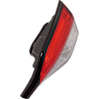 Passenger Side, Inner Tail Light, without Bulb, Halogen, Clear and Red Lens