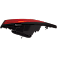 Passenger Side, Inner Tail Light, without Bulb, Halogen, Clear and Red Lens