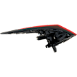 Passenger Side, Outer Tail Light, without Bulb, Halogen, Clear and Red Lens, CAPA CERTIFIED