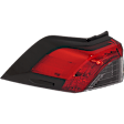 Driver Side, Outer Tail Light, with Bulb, LED, Red Lens, CAPA CERTIFIED