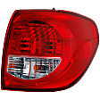 Passenger Side, Outer Tail Light, with Bulb, Halogen, Clear and Red Lens