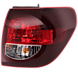 Passenger Side, Outer Tail Light, with Bulb, Halogen, Clear and Red Lens