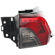 Passenger Side, Outer Tail Light, without Bulb, Halogen, Clear and Red Lens, 4 Cyl., 2.5L Engine, CAPA CERTIFIED