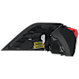 Passenger Side, Outer Tail Light, without Bulb, Halogen, Clear and Red Lens, 4 Cyl., 2.5L Engine, CAPA CERTIFIED