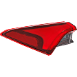 Driver Side, Outer Tail Light, with Bulb, Halogen/LED Combo, Clear Red Lens