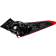 Driver Side, Outer Tail Light, with Bulb, Halogen/LED Combo, Clear Red Lens
