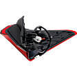 Driver Side, Outer Tail Light, with Bulb, Halogen/LED Combo, Clear Red Lens