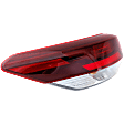 Driver Side, Outer Tail Light, with Bulb, LED, Clear and Red Lens