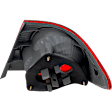Driver Side, Outer Tail Light, without Bulb, Halogen, Amber and Red Lens, 4 Cyl., 1.8L Engine
